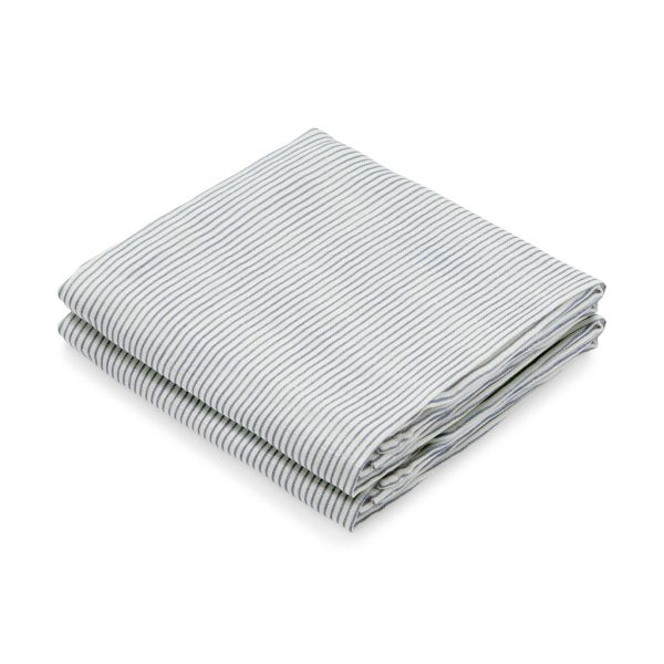 Musselintuch, bedruckt, 2er-Pack – GOTS Classic Stripes Blue Online