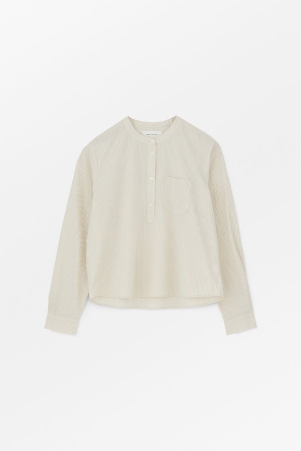 Agnes shirt - Light blue White stripe Im Angebot