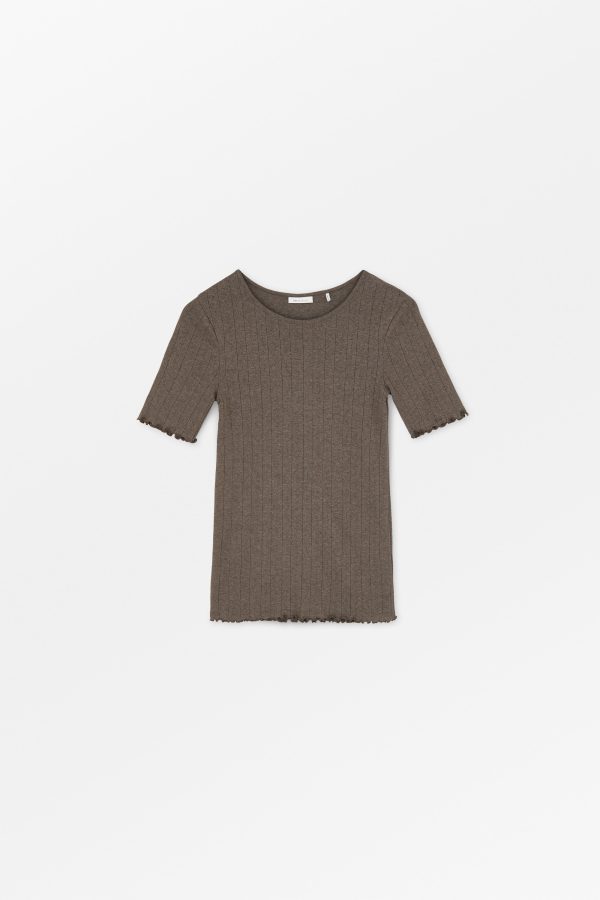 Edie tee - Brown mélange Im Angebot