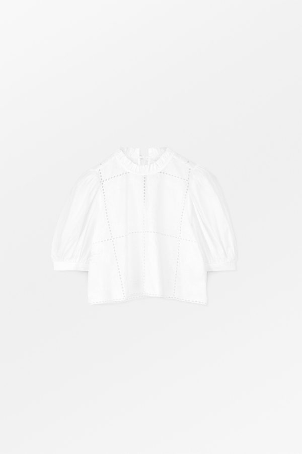 Anemone crop blouse - Optic white Online-Schn?ppchen – Bild 2