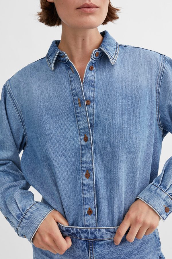 Millington shirt - Worn mid blue Jetzt online – Bild 2