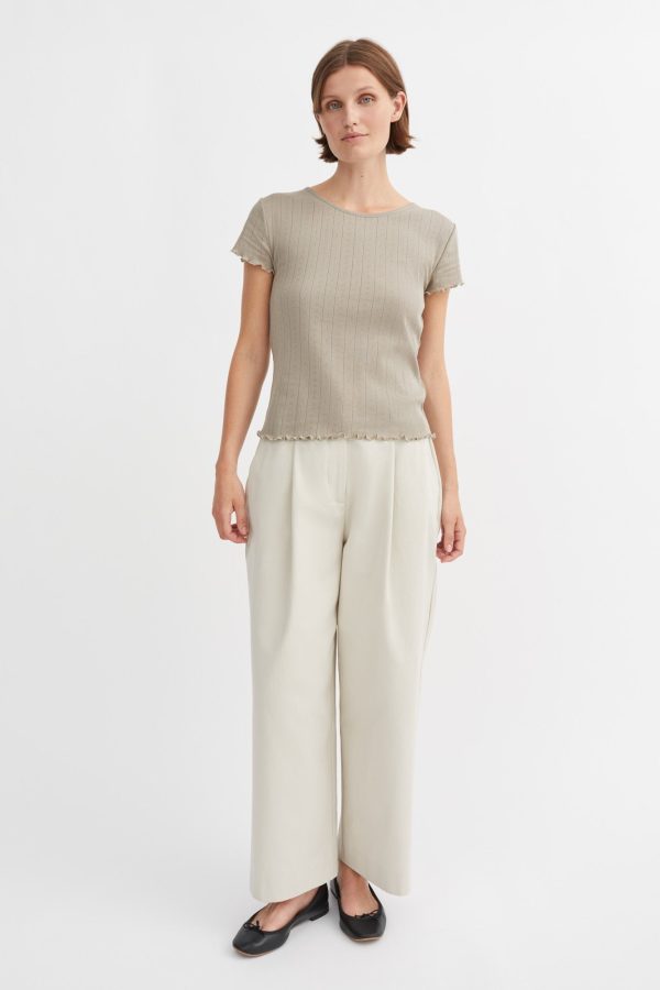 Edie cap sleeve tee - Stone moss Angebot – Bild 3