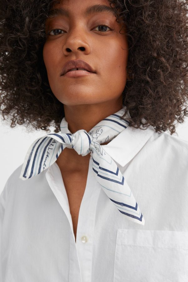 Skall classic scarf 55x55 - Light cream Blue Online – Bild 3