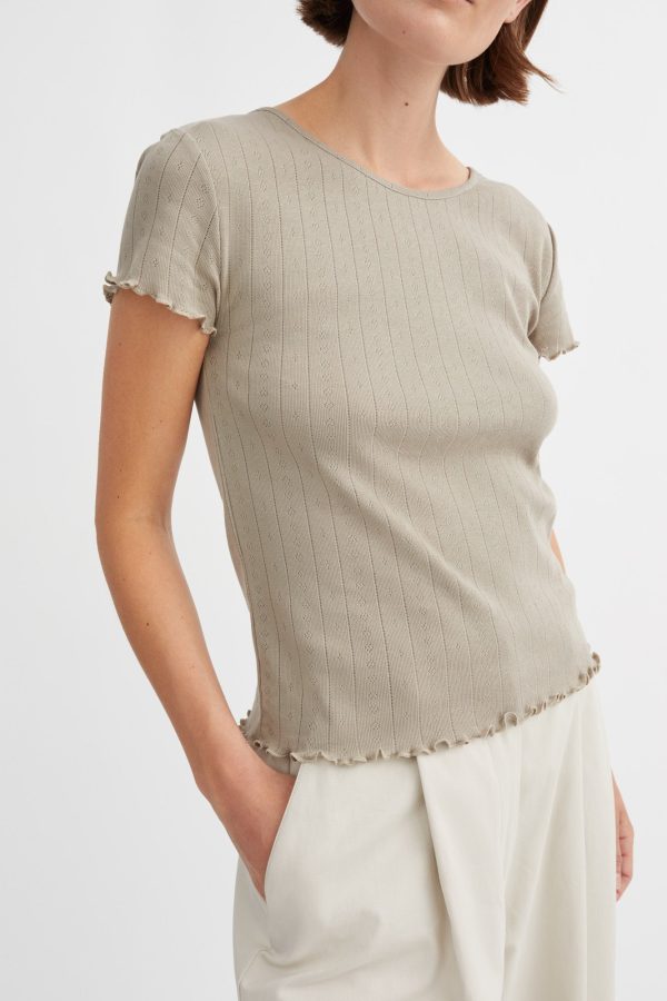 Edie cap sleeve tee - Stone moss Angebot – Bild 2