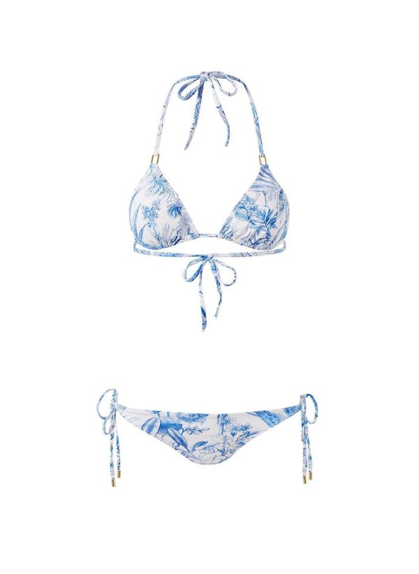 Cancun Blue Tropical Bikini Top Online – Bild 2