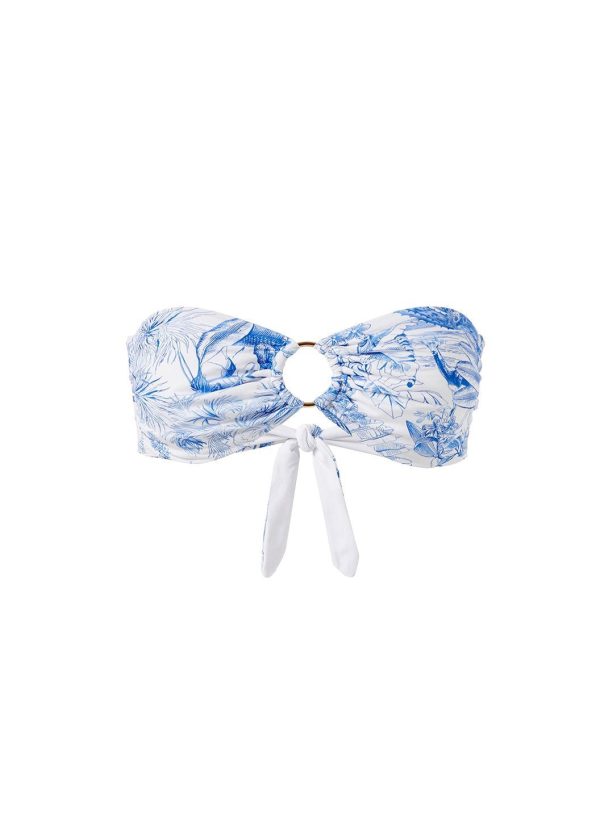 Ancona Blue Tropical Bikini Top Rabatt